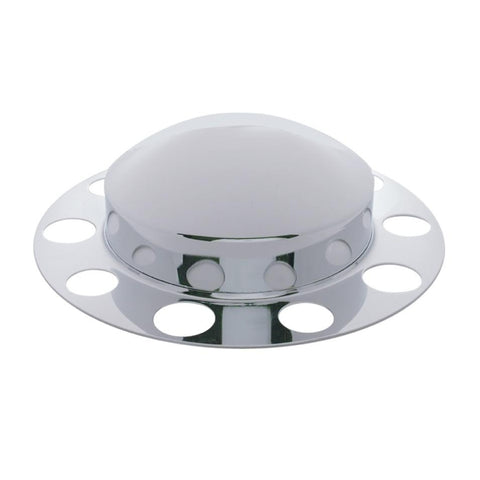 Dome Front Axle Cover 2 Piece Kit - Aluminum Wheel